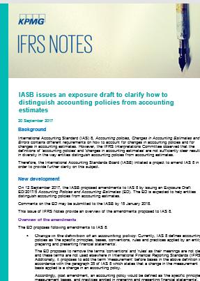 entities distinguish accounting policies from accounting estimates.