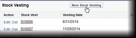 The New Stock Vesting is applied in addition to the vesting schedule defined through the Stock Option Periods for the Pattern and is