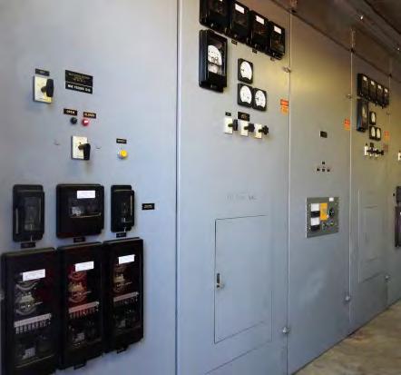 This system is responsible for transforming the incoming voltage from 15,000 volts to 5,000 volts so that it can be utilized by plant equipment.