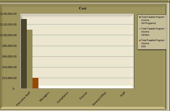 DASHBOARD The Cost section Chart in the Dashboard provides by position: Total Taxable Program