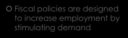 Demand Side Policies Fiscal policies are