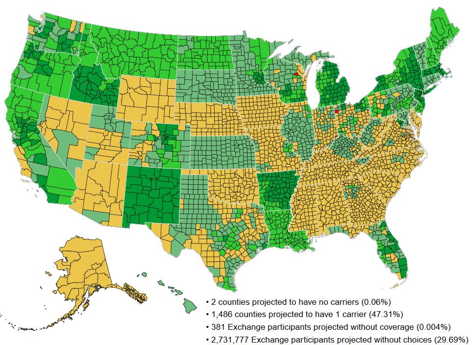 County by County Analysis of Projected Insurer Participation in