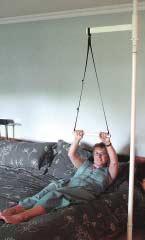 E433 Extended arm and T-bar with rope 23 arm, rotates Holds