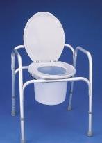 Stationary Commodes E800 Stationary Commode Variable Height Aluminum frame with back,