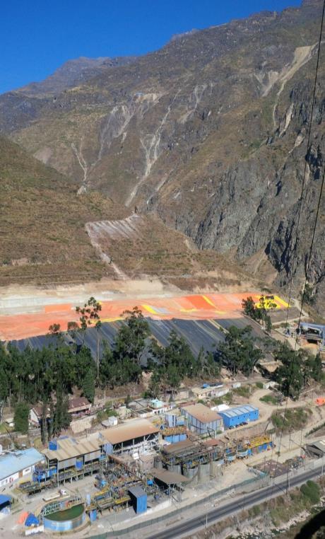 CORICANCHA Au-Ag-Pb-Zn-Cu MINE COMPLEX (CMC) Underground mine placed on care & maintenance in August 2013 90km east of Lima in prolific mining district Operating history dating back to 1906 Fully