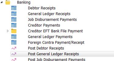 Posting a General Ledger Receipt Non Job To Post the Debtor