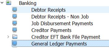 General Ledger Payments This form of payment processing occurs when you want to process a payment directly to the General Ledger.