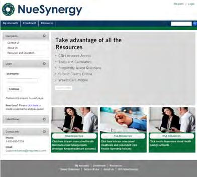 com Employee Portal With your unique user logon, you ll have 24/7 access to detailed account information and claims information. After you ve registered your account at www.nuesynergy.
