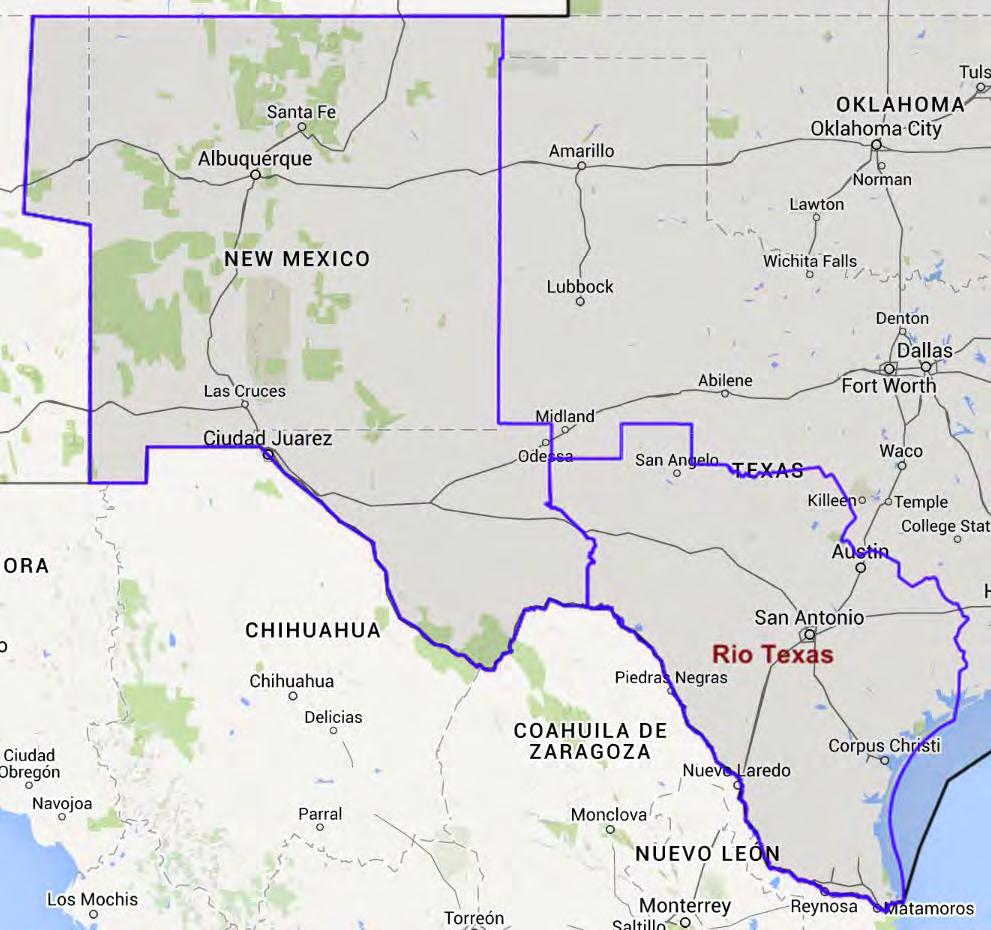 The New Mexico/Río Texas Pairing The rationale for pairing the New Mexico and Río Texas conferences includes: New Mexico and Río Texas both share the Rio Grande corridor.