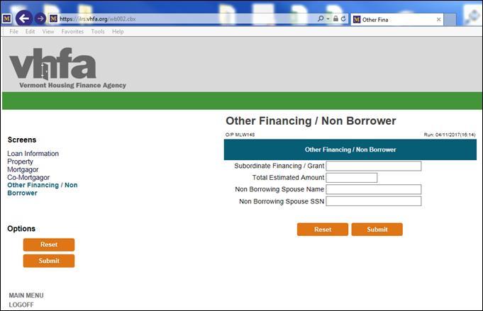Complete Loan Registration Information (8) Select Submit and > (9) Retrieve