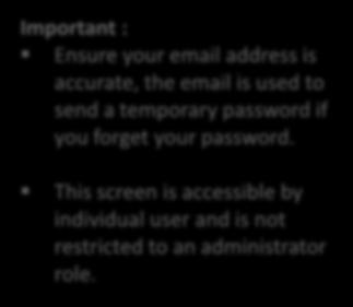 is used to send a temporary password if you forget your password.