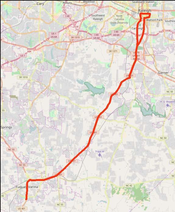 ID: TO003-A Type: Express/Regional Bus Service Description: GoTriangle will continue to provide peak-period express service between Fuquay-Varina and Downtown Raleigh.