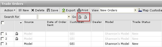Rebalancing: The Trade Blotter View Menu The trades displayed in the Trade blotter can now be filtered using the View drop-down menu.