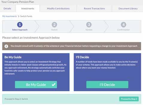 ONLINE FUND SWITCHING As discussed in Section 3, you have two investment approaches available to