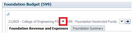 Step 2 You can change the department ID, if necessary, by clicking the dropdown button. The default fund is 599-Foundation Restricted Funds and does not need to be adjusted.