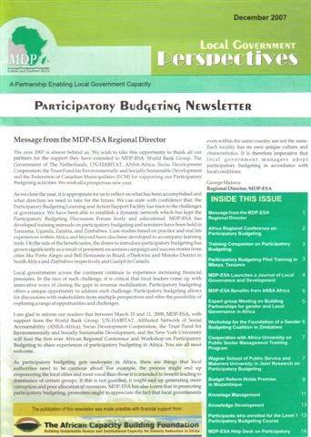 Government Perspective Newsletter and e-bulletin.