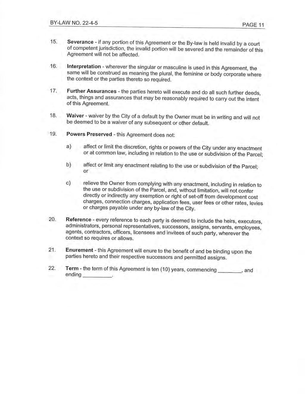 BY-LAW NO. 22-4-5 PAGE 5.