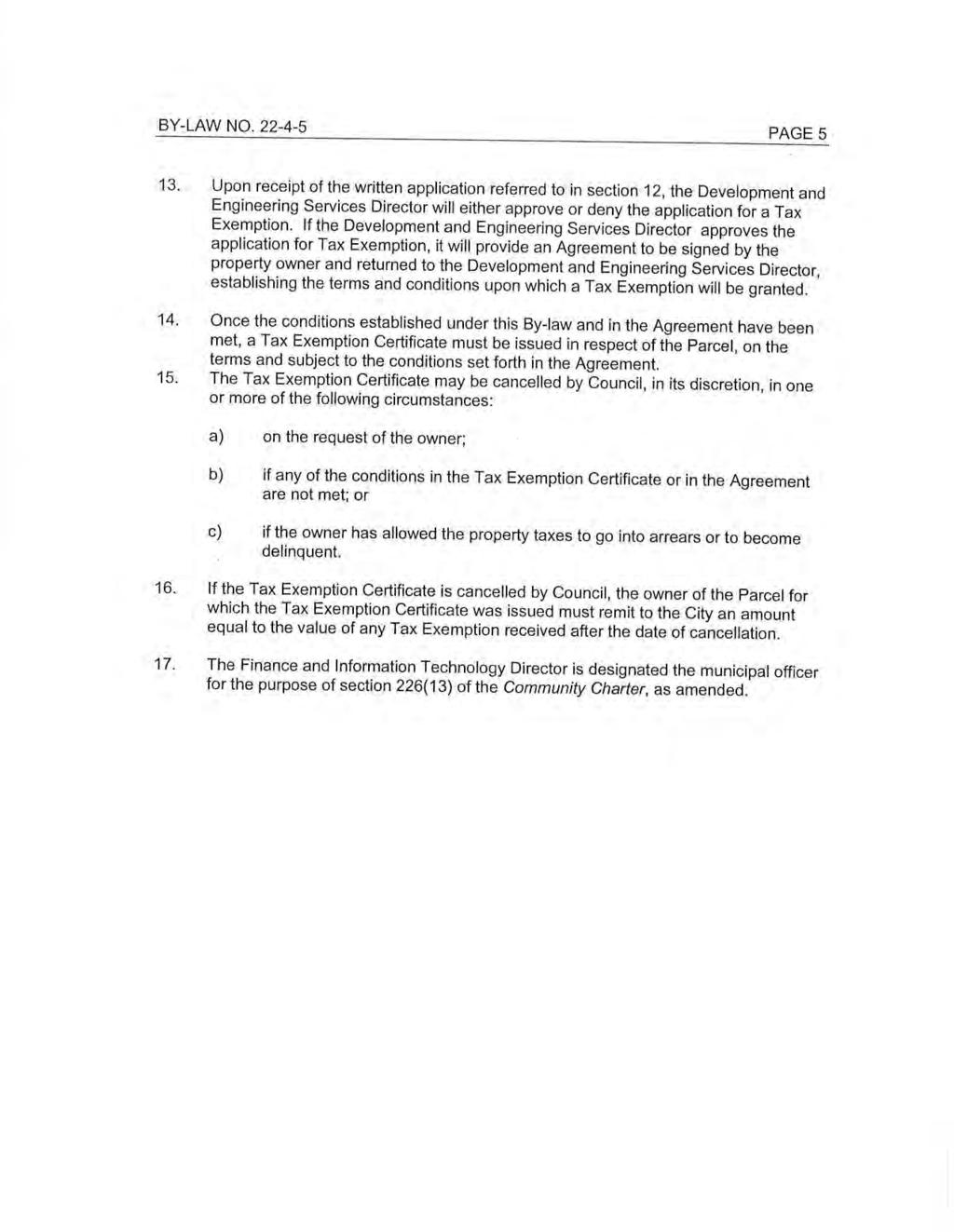 BY-LAW NO. 22-4-5 PAGE 5 3.