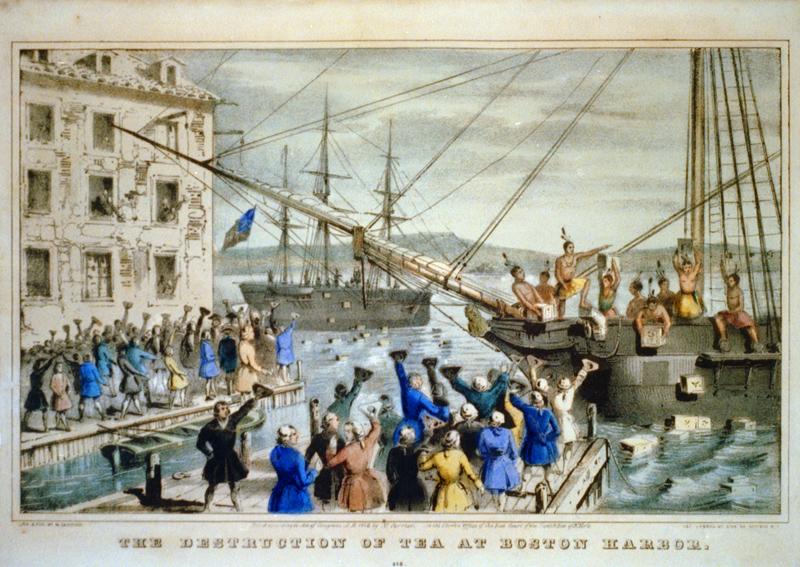 Americans and dumped 90,000 pounds of tea into the Boston Harbor. II.