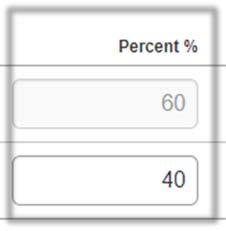 Amount or Percent by
