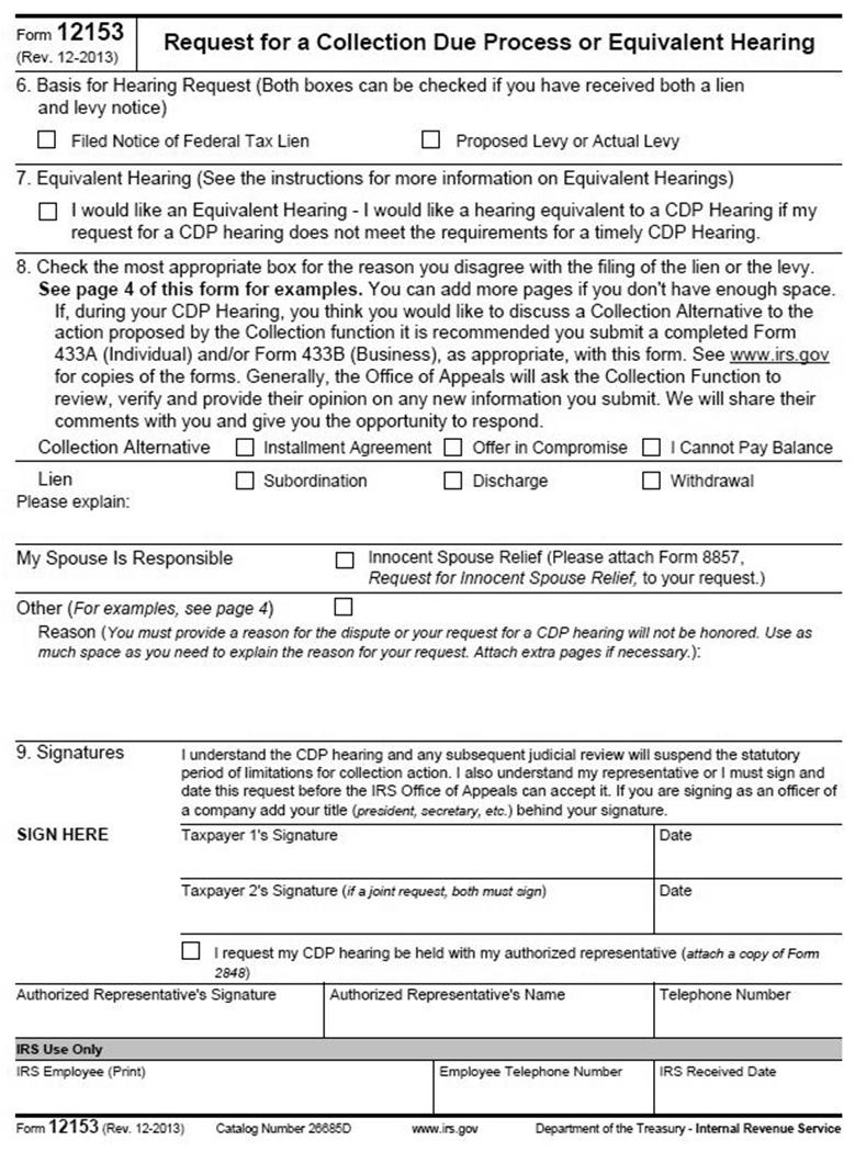 IRS Form 12153