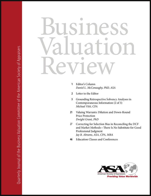 controversies, best-practices and latest thinking in the valuation arena.