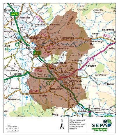 Cumnock and Catrine (Potentially Vulnerable area 12/14) Local Plan District Local authority Main catchment Ayrshire East Ayrshire River Ayr Background This Potentially Vulnerable Area is located in