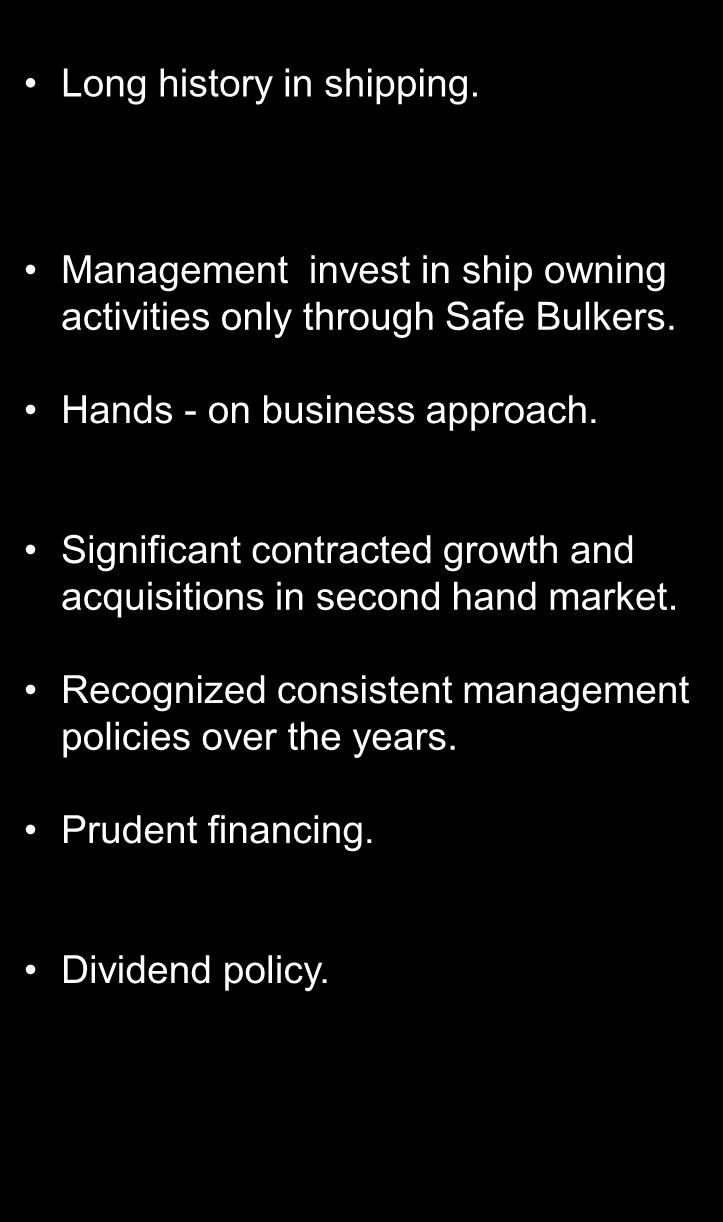 COMPANY OVERVIEW 13 Long history in shipping. Experience, market knowledge and proven track record over many shipping cycles.