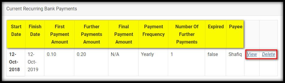 From here, there will be a choice of 3 options. 19 Make a one-off payment. Make a set number of payments and stop after X amount of payments.