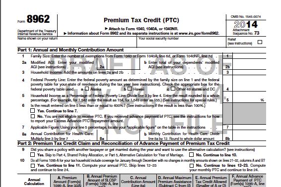 This form reconciles advanced premium tax credits
