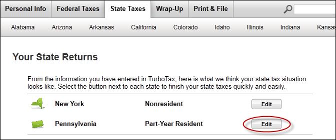 4) Now that you are in your state s interview, if you are using the TurboTax CD/Download, click on the Show Topic List (in upper right hand corner of the screen.