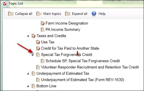 4) On the You May Be eligible for a Special Tax Credit screen, check Yes,