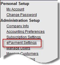 Page 4 epayment Settings You may need to configure your epayments options depending on your business needs.