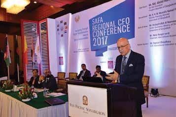 In the session the Panelists were Saber Hossain Chowdhury, MP, President, Inter-Parliamentary Union, Ian Ball Chairman, CIPFA International, Masud Ahmed, Comptroller and Auditor General of