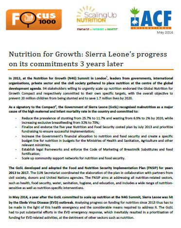 To advocate for increased funding for nutrition and adherence to financial and policy commitments (1) Nutrition for Growth Paper (financial, policy, nutrition targets) national launch event