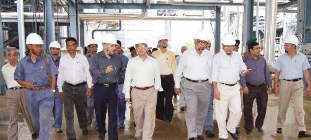 Chairman, Petrobangla Mr. Istiaque Ahmad and Chairman, BCIC Mr. Md. Iqbal & other high officials of Petrobangla & JGTDSL visiting newly established Shahjalal Fertilizer Factory at Fenchuganj, Sylhet.