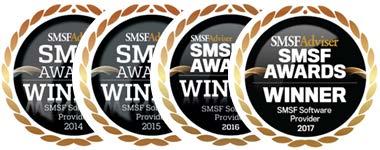 4% Core Data 2016 SMSF award, SMSF Accounting Software (3 rd year running) 2017 SMSF Adviser SMSF Software Provider of the Year (4 th year running) 2017 Investment