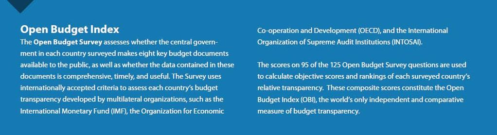 Here is a summary of the findings from the 2012 Open Budget Survey; You can find details on the INA website www.inapng.