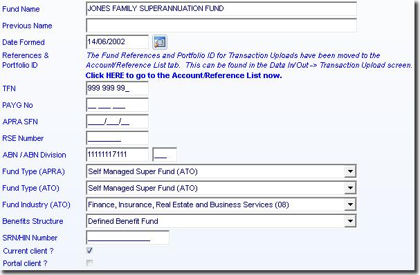Task 2.2 - Input Fund Master Details TFN: Input 999 999 99. RSE Number: ABN: Input 1111 111 7111. Leave this blank.
