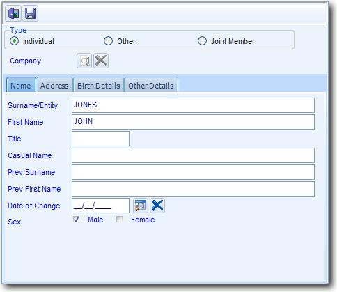 Task 2.3 - Input Fund Contact Details Click the Contacts/Deed tab. Contact Click Search to list People and New to add a new person. 1.