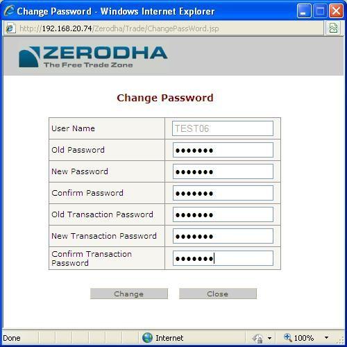 6 Account Change Password User can change the login