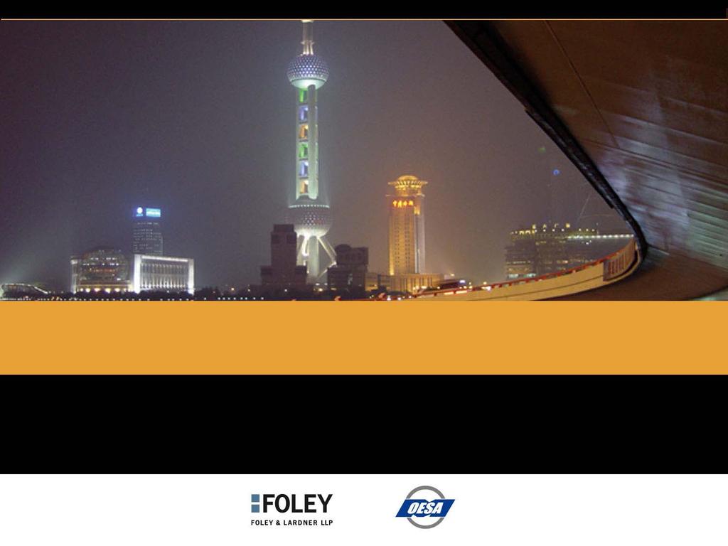The Role (and Impact) of the PRC Government in the Auto Industry in China Inside China: Understanding China s Current and Future Auto Industry 2008 Foley & Lardner LLP Attorney