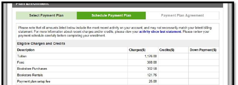 5) After reviewing the Payment Schedule, select Continue to open