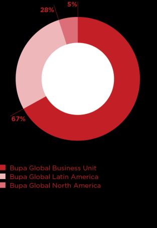 BUPA GLOBAL REVENUES BY BUSINESS (1) Improvement to underlying profits following strategic initiatives Operating Environment Continued growth in market for international private medical insurance