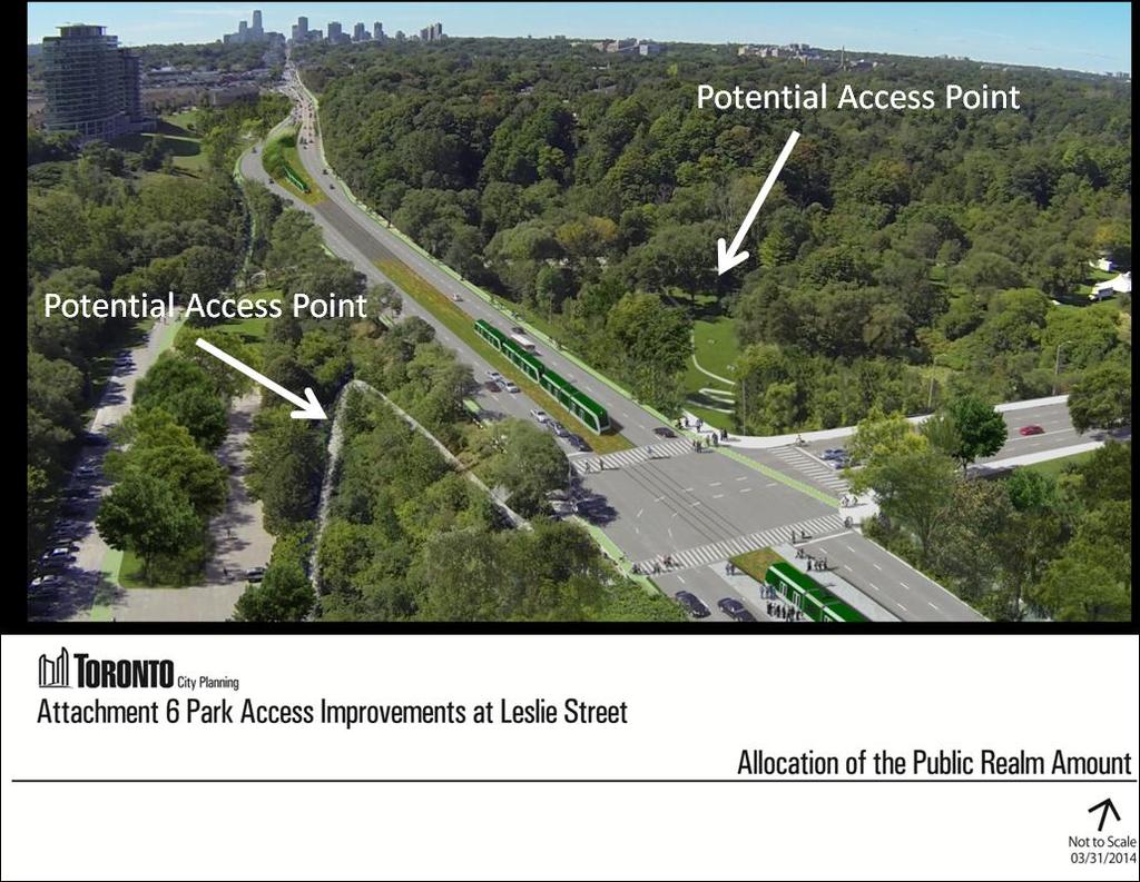 Attachment 6: Conceptual Park Access Improvements at Eglinton Avenue and Leslie