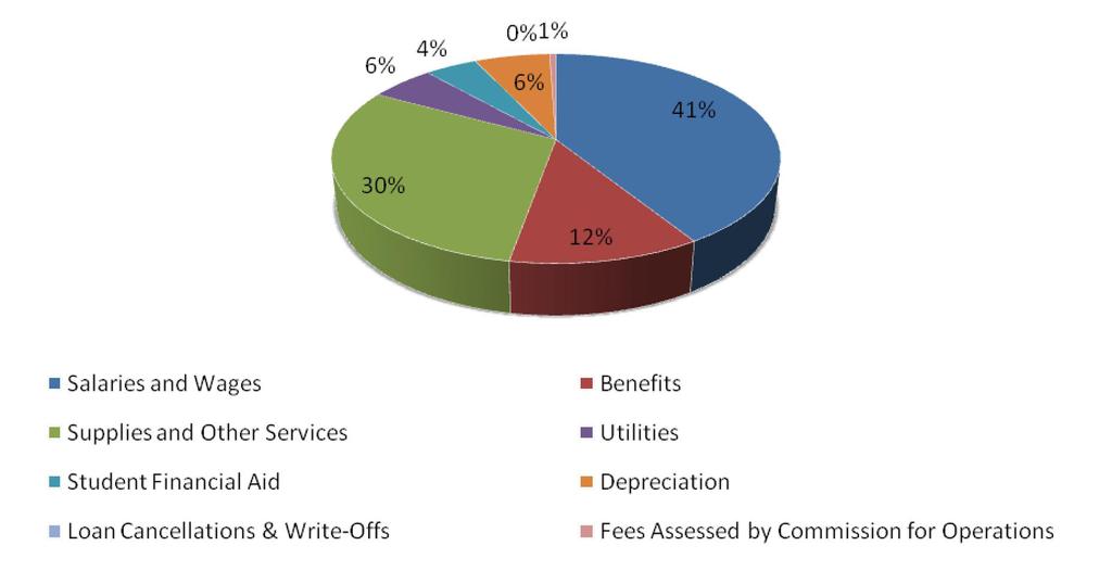 Student tuition and fees (net of scholarship allowance) made up 45.7% of WLU s operating revenues and, as the pie chart shows, 28.2% of total operating, nonoperating, and capital revenues.