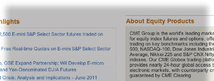 benchmark equity index futures and options on futures