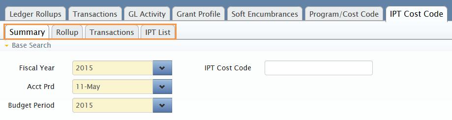 DETAILS ABOUT THE CHANGES: FINANCE New IPT Cst Cde tab makes it easier t manage transactins tagged in InfPrte If yur department uses InfPrte t cst cde transactins, a new reprt makes it easier t see a
