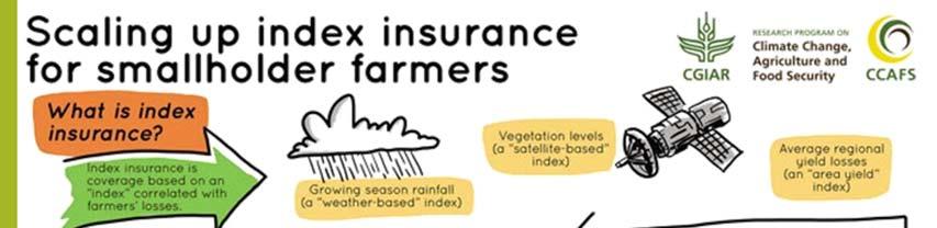 Addressing High Insurance Costs Technology: Index insurance CCAFS 2015 Reduction in transaction costs Greater reach to all size of farms (greater coverage) Reduces moral hazard and adverse selection