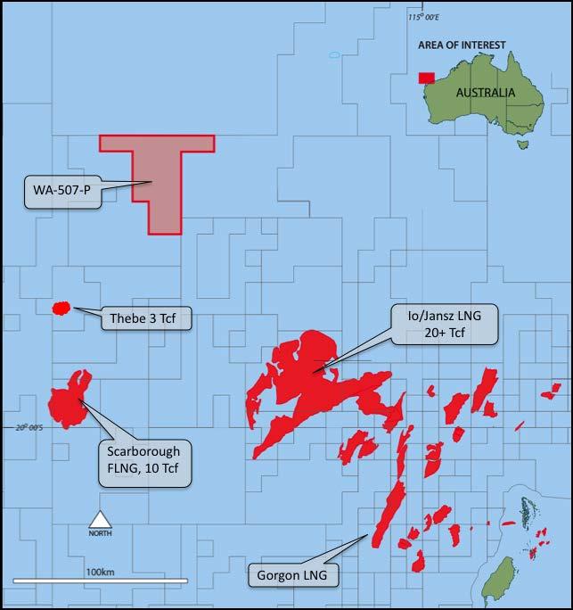 WA-507-P: Northern Carnarvon Basin Operator and 80% interest Large block within prolific Northern Carnarvon Basin gas province Statoil: WA-506-P Primary term seismic license commitment fulfilled No